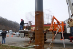 Billboard pole installation in Indiana, PA