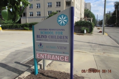 School for Blind Custom Sign