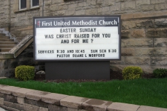 First United monument sign