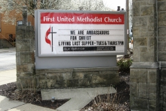 First united Methodist monument signs in Monroeville