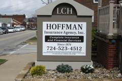 Hoffman monument signs in Uniontown