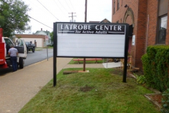 Monument signs in Jeannette, PA for Latrobe Center