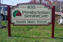 Presby Sr Care monument signs in Pittsburgh