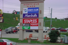 Pylon signs in Indiana, PA for Hempfield Plaza