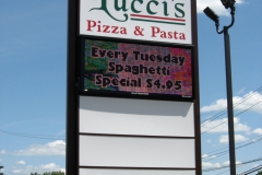 Pasquarelli Plaza pylon signs in Uniontown