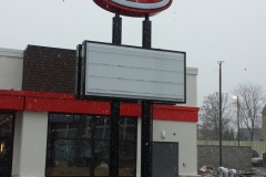 Sign installation in Indiana, PA for Arbys