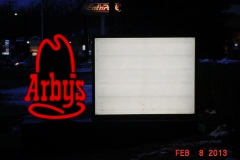 Sign installation in Jeannette, PA for Arbys