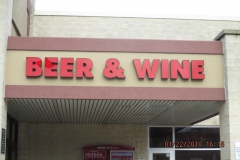 Beer Wine Channel Letters Sign Installation