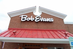 Sign installation in Indiana, PA for Bob Evans