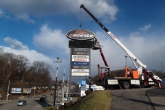 Sign installation in Jeannette, PA for Bowser