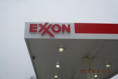 Exxon Channel Letter sign installation in Indiana, PA