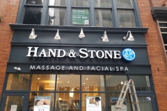 Hand & Stone Sign Installation in Pittsburgh