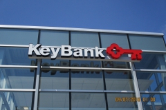 Sign installation in Indiana, PA for Key Bank