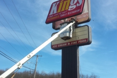 Sign installation in Uniontown