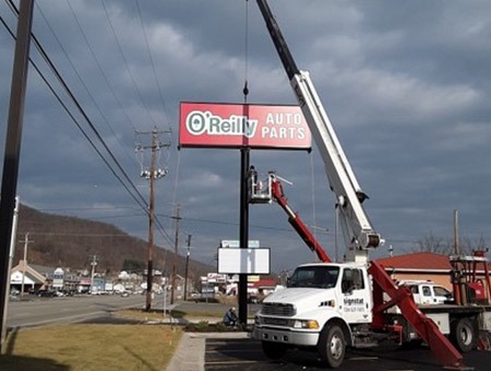 Sign installation Monroeville